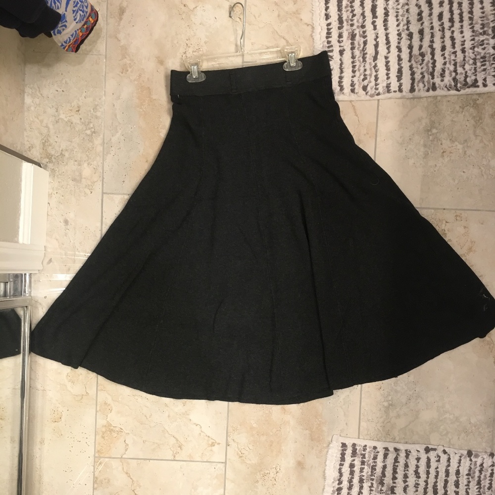 Charcoal Gray Circle Skirt